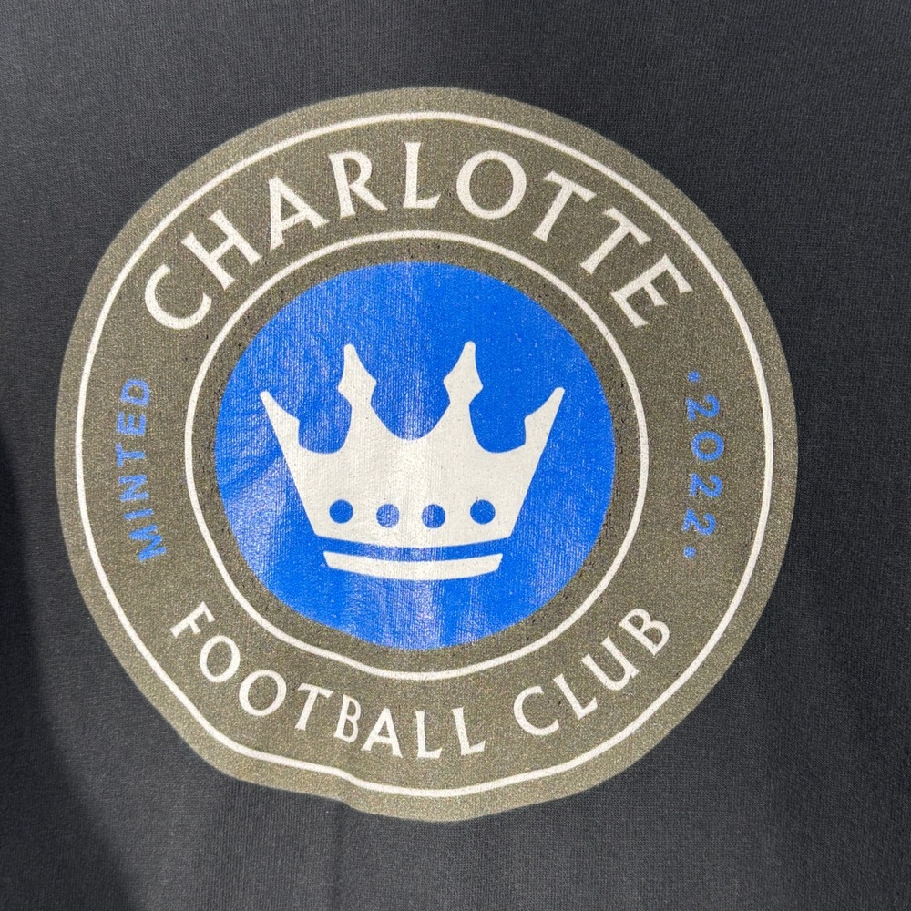 Fanatics Charlotte Football Club Chest Crest Black Hoodie Sz Small Unisex Soccer - Picture 4 of 16